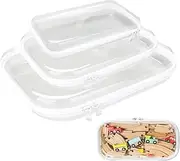 [CHONYI] 3PCS Clear Organizer Bags,Hard Sided Clear Zipper Case for Storage,Toy Bins Zipper Toiletry Pouches Travel Organizer Snacks Cosmetics (White)