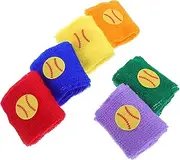 Gogogmee 6pcs Wristbands for Elastic Sports Wrist Protectors Comfortable Sweat Bands for Exercise Elasticity Bright Colors for Sports Parties Birthdays