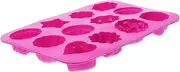 SHINEOFI Flower Mold Wax Seal Stamp Artificial Plants for Decor Indoor Portable Meatball Spoon Candy Letter Stamps for Clay Bakeware Tins Cupcakes Meatball Making Mold Purple