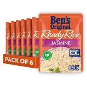 Ben’s Original Rice, Jasmine Microwave Ready 90 Second Sides, 8.5 OZ (Pack of 6)