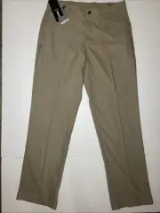 New Adidas Men's Size 34x32 Tan Khaki Golf Pants NWT Triple Stripes Climalite