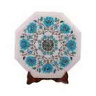 12" Marble Octagon Dining Cofee Center Corner Side Inlay Malachite Table Top w75