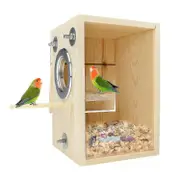 Bird Nest Box Parakeet Breeding Nest Box Bird Nest House Wooden Acrylic Transparent Breeding Box For Finch Lovebirds Cockatiel Budgie Conure Parrot