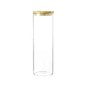 Argon Tableware Glass Storage Jar with Wooden Lid - 2 Litre