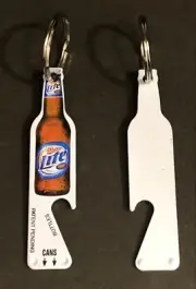 Vintage Miller Lite Beer Bottle & Can Opener Keychain NOS Rare! New Old Stock!!