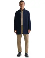 [Oxford] Dunbar Wool Coat in Blue