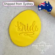 BRIDE Embosser 40mm by Custom Cookie Cutters Cake Decorating Fondant