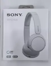 Sony WH-CH520 Wireless Over-Ear Bluetooth Headphones - White