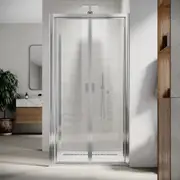 ELEGANT Folding Shower Enclosure with Side Panel Space-Saving