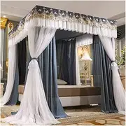 Mosquito Net for 1.5m/5ft Bed, Four Seasons Universal Bed Canopy, Including Shading Cloth/Screen Curtain/Metal Support (Color : Style 10, Size : 1.5x2x2m)