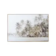 LVD Framed Canvas/Pine 80x120cm Tiki Hut Wall Hanging Art