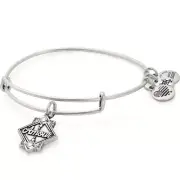 NEW ALEX AND ANI Amour Charm Bangle NWT ANTIQUE SILVER TONE