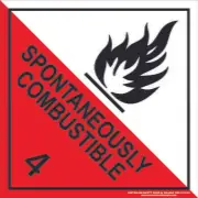 Class 4 - Spontaneously Combustible | Hazchem Signs