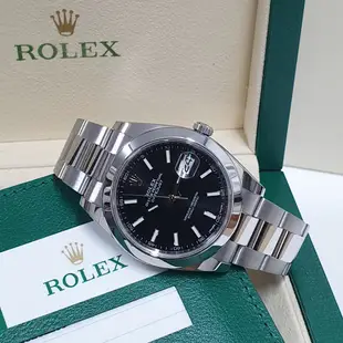 ROLEX勞力士 126300 現貨DATEJUST 2017年卡全配件 黑色面盤 錶徑41mm 大眾當舖 編號L302