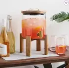 Glass Beverage Dispenser + Stand 2.5 gallon | BRAND NEW IN BOX WEST ELM INSPIRED