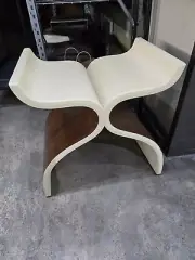 Interlude Cluny Leather Butterfly Stool