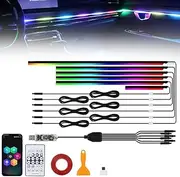 NeoFlow Dynamic RGB Interior Light Kit, 6 Light Strips Kit, Ambient Lighting Car Interior Interior Car LED Strip Lights, for Lnterior into a Dynamic and Colorful Space (Kit)