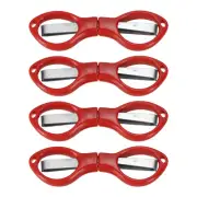 4 Pcs Folding Scissors Non-Rust Portable Mini Scissors Travel Small Shear Red