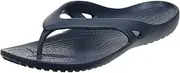 [Crocs] Womens Crocband Flip Open Toe Casual, Navy, Size 9.0 US