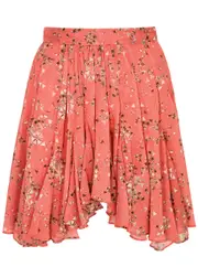 Isabel Marant Anael Printed Cotton-blend Mini Skirt - Pink - 38 (UK10 / S) 38 (UK10 / S)