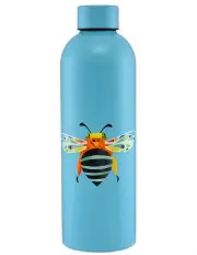 [Maxwell & Williams] Pete Cromer Garden Party Double Wall Insulated Bottle 750ml Blue Banded Bee Gift Boxed in Blue