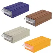 Stackable Tool Box with Clear Drawers for Efficient Storage of Sewing Supplies