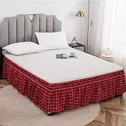 Bed Valance Skirt Bed Skirt Gonna Da Letto Matrimoniale UNA Piazza E Mezzo Singolo in Lino 137 * 190cm 198 * 203CM Gonna Per Letto,Gonna Letto Per Hotel, Bianca Senza Surfac Copriletto