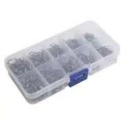 210pcs Fishing Swivels Snaps Set Stainless Steel Rolling Barrel With HR