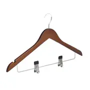 Dolphy Standard Hook Hanger with Clips (Pack of 50) - Brown