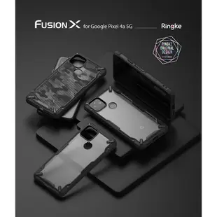 Ringke Fusion-X 防撞防滑 舒適握感手機殼 黑邊框 迷彩黑 Google Pixel 4a 5G