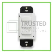 Hubbell LVSM3NPWH Low Voltage 3-Button Wall Switch for Lighting Control, White