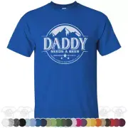 Daddy Pappy Needs A Beer Logo Father's Mother's Day Dad Mom Unisex Tshirt
