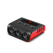 TR12 100W Car Charger Adapter With On/Off Switch 3 Lighter Sockets