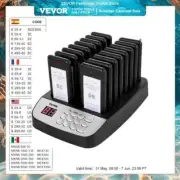 Wireless Restaurant Buzzer Pager 16 Coasters Paging Guest Calling Queuing System