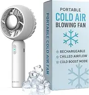 Formano Cold Air Portable Cooling AC Handheld Fans – The GENUINE Rechargeable Portable Ice Cooling Refrigerating Pad Handheld Cooling Fan That Blows Cold Air