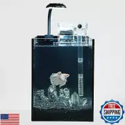 Nano Aquarium Kit,1.5 Gallon Rimless Small Glass Tank with Filter, Aquarium L
