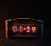 Nixie Tube Clock IN12 Retro Vintage. 24 hf.