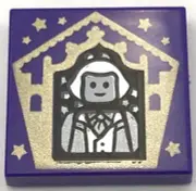 Lego New Dark Purple Tile 2 x 2 Harry Potter Frog Card Garrick Ollivander Frame