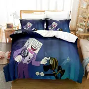 v2282 Bed Sheets Printed Cuphead Show Bedding Set Pillowcase Cartoon Duvet Cover Double Twin Full Queen King Adult Kids Bedclothes Quilt Cover 3-Piece