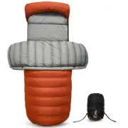 Down Sleeping Bag for Adults, 700FP Recycled Wearable Ultralight Cold Weather...