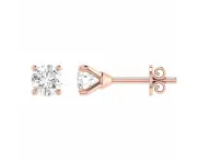 Diamond Stud Earrings with 1.00ct Diamonds in 18K Rose Gold - 18RCE100