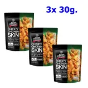 3x AC Snack Crispy Chicken Fried Skin Chips Original Flavour Camping Party Max