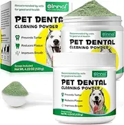 2 PACK Dog Teeth Cleaning Powder,Dog Dental Powder with Probiotics Effectively Remove Tartar,Plaque,Stains,Bad Breath,Dog Teeth Cleaning Power Support Oral Care for Small,Medium,Large Dogs,4.23oz
