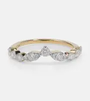 [Stone and Strand] Stone and Strand Muse Tiara 10kt gold ring with diamonds N gold