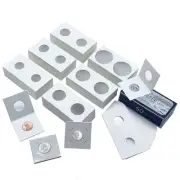 300 Pcs Cardboard Coin Flips, 6 Assorted Sizes 2" x 2" Pockets Coin Holders