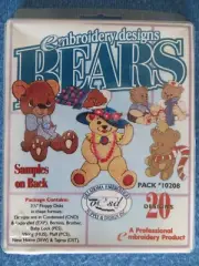 Embroidery Designs Bears - Teddy Bear Collection 20 Designs On 3 Floppy Disks