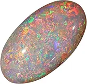 [AYUSH GEMS] 11.00 Ratti Opal Stone Certified Natural Fire AA++ Quality Oval White Astrological Australian Opal Loose Gemstone, Loose Gemstone, Opal, Loose Gemstone, Opal
