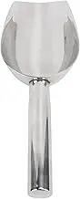Metal Ice Scoop, Ice Scoop Stainless Steel Thickened Multifunctional Food Scoop for Flour Grain Teas Kitchen Tool (Without Holes)