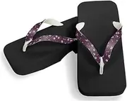 Hajime(一歩) [One Step] [Hajime] Geta Geta Clogs, Soft and Water Resistant, Made of Sponge, 11.2 inches (28.5 cm), BK/Cherry Blossom x Purple, Cherry Blossom x Purple (Cherry Blossom x Purple/28.5), Sakura ×