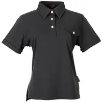 在飛比找PChome24h購物優惠-LV7658 女棉質吸濕短袖POLO衫(黑)